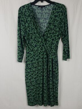 Hail3y:23 XL Green & Black Floral Wrap Dress